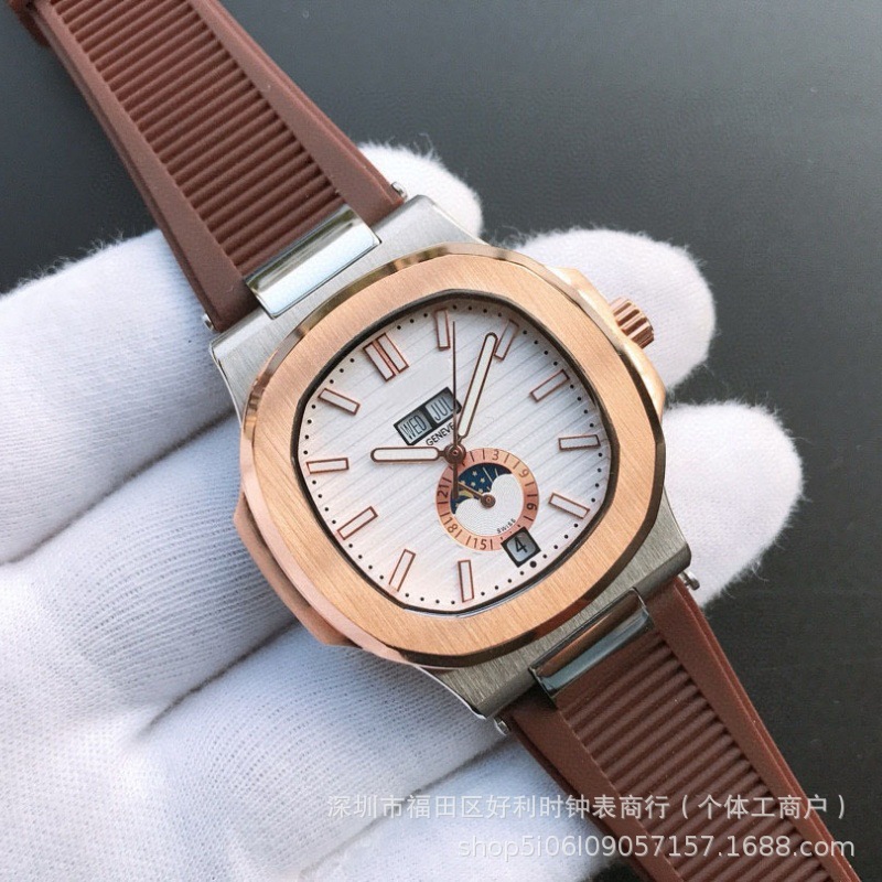 Baida Nautilus 5726 granada deporte luminoso fase lunar reloj mecánico automático reloj para hombre reloj para mujer suministro directo de fábrica