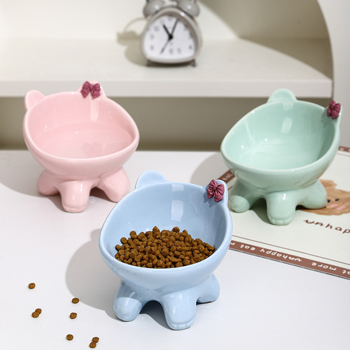 Super cute cat bowl ceramic cat bowl dog bowl cat rice bowl pet supplies cat eating rice bowl cat food bowl cat bowl cat bowl