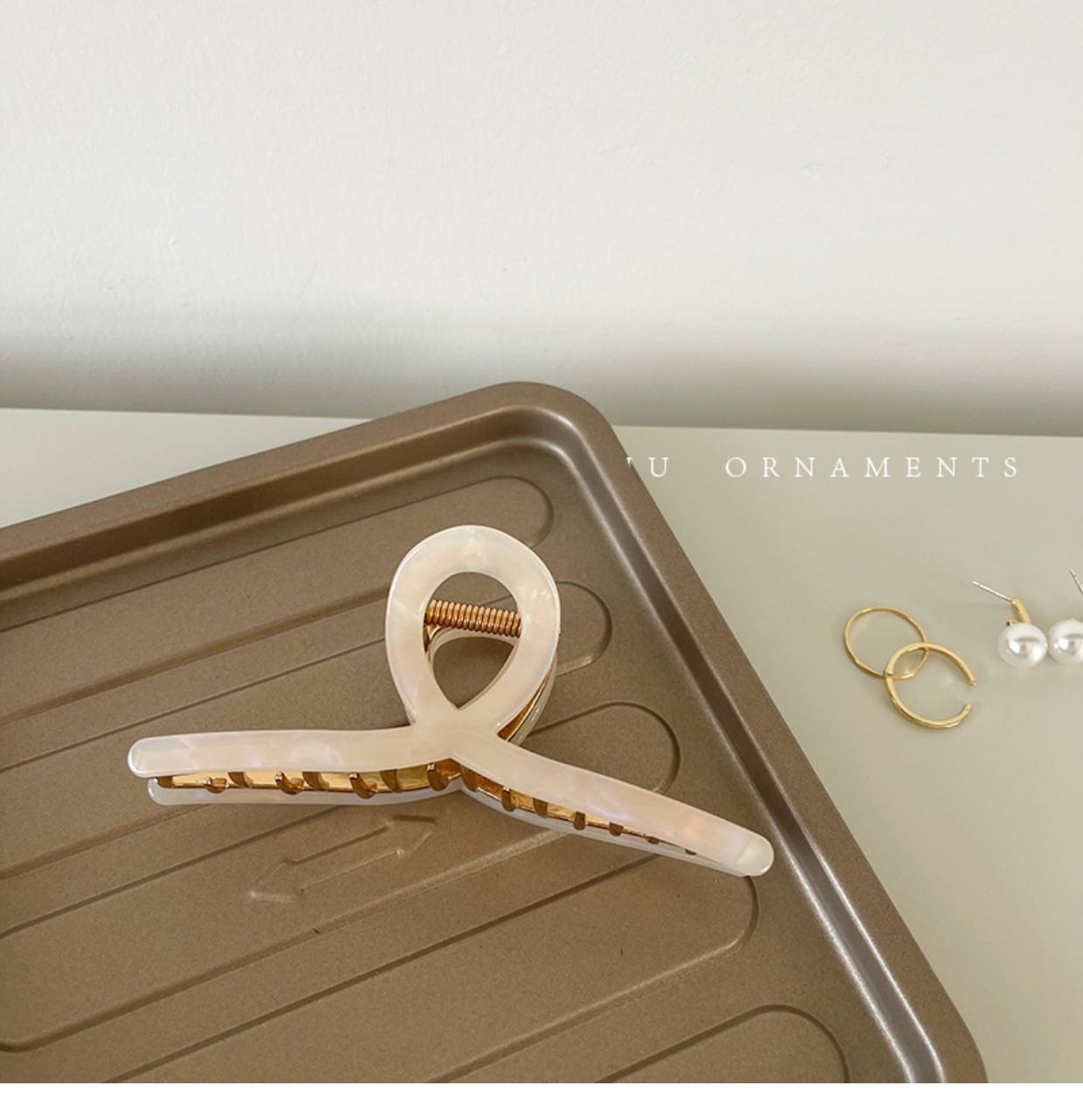 Stor hårklämma för damer elegant acetat grip sommarstil_voghion.com