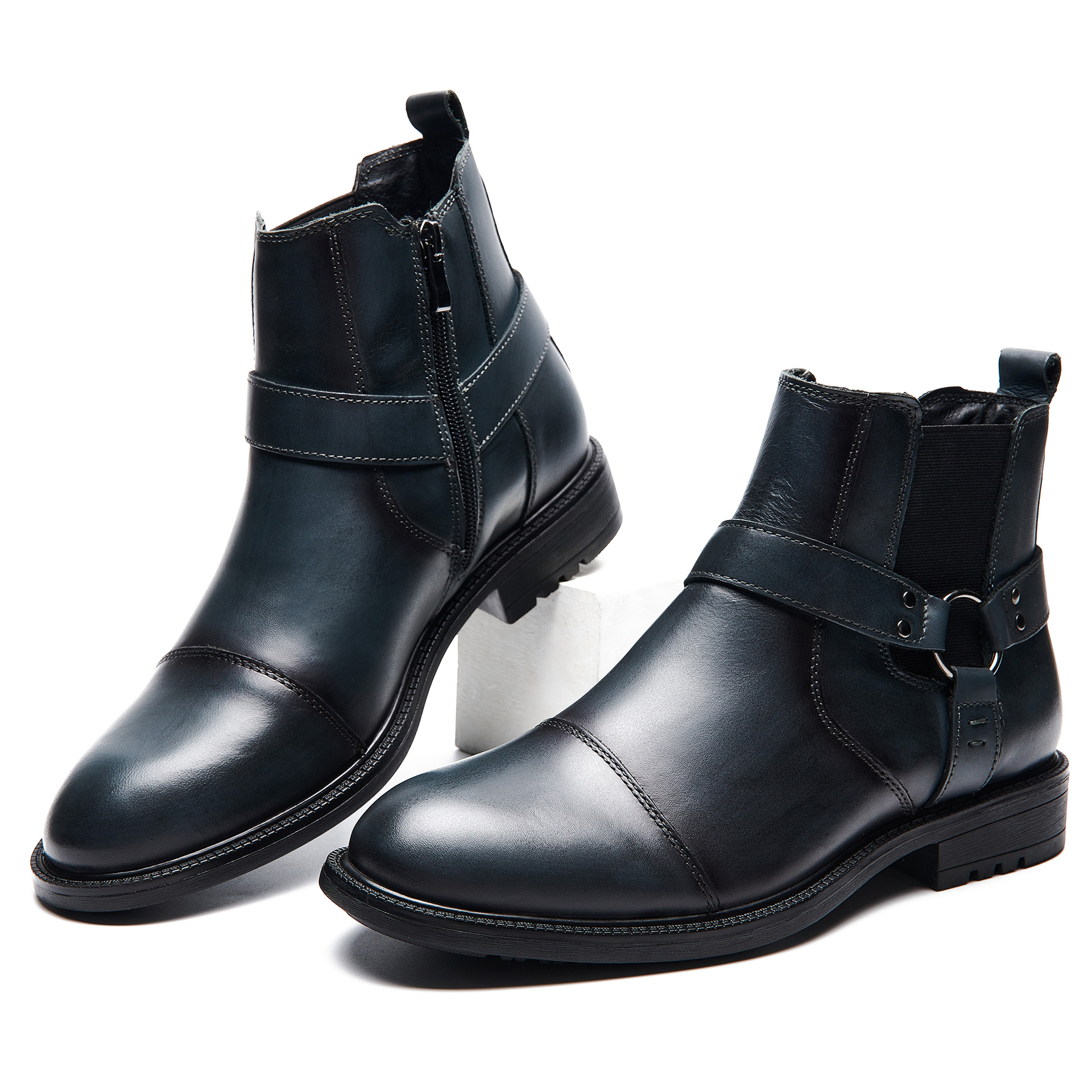 Ark Bird New genuine leather high-top men's shoes cross-border large size Martin boots men's boots tooling short boots cross-border men's leather boots