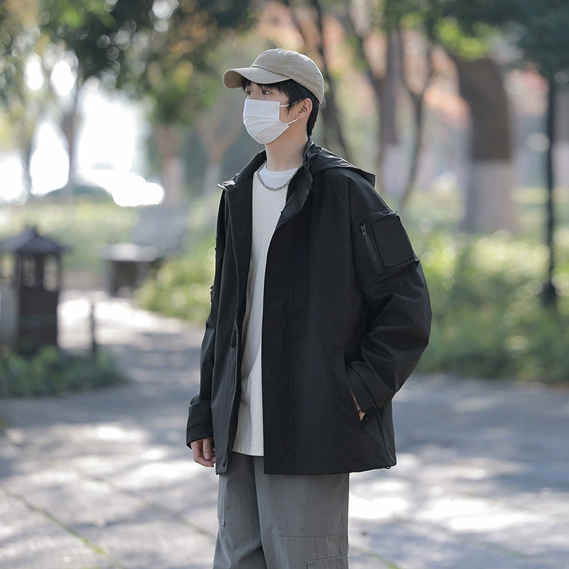 24 взрывных однотонных наружных курток мужской весенний и осенний штурмовой костюм тонкий ветрозащитный, водонепроницаемый сплошной цвет пары курток