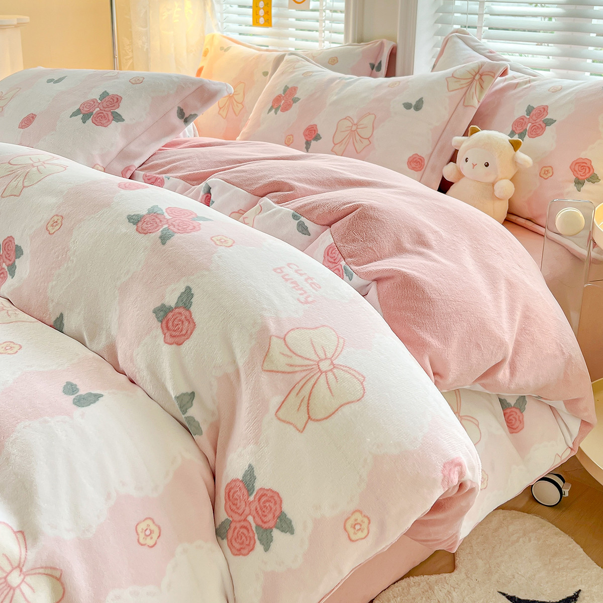 Otoño y invierno leche edredón cubierta de una sola pieza de coral doble edredón grueso dormitorio de estudiantes individuales 200x230