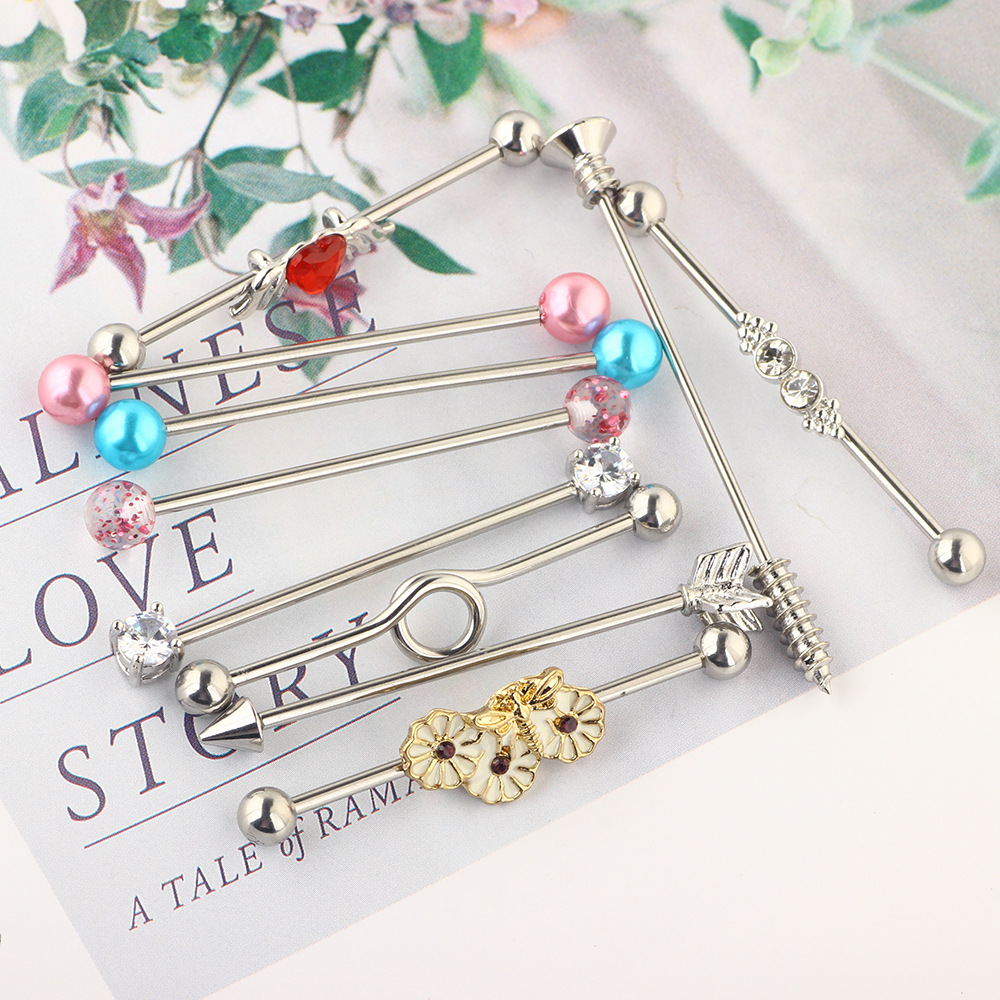 Labret piercing jewelry detail image