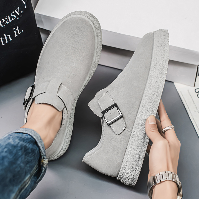 Boken Shoes 2025 primavera nueva hebilla de cinturón transfronteriza de un pie casual de suela suave moda negocios zapatos casuales de trabajo