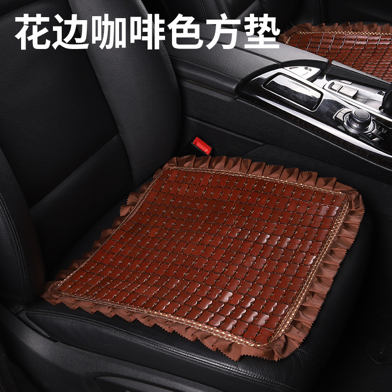 夏の自動車の座布団の通気性の冷たいクッションの竹のシートの座布団の5台の自動車の通用する3セットの座布団の現物の卸売り|undefined