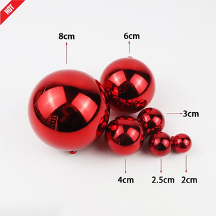 Factory Direct Sales Bulk Christmas Balls with Diameters of 2/3/4/6/8 Bright Matte Glitter Electroplated Decorative Ball Pendants