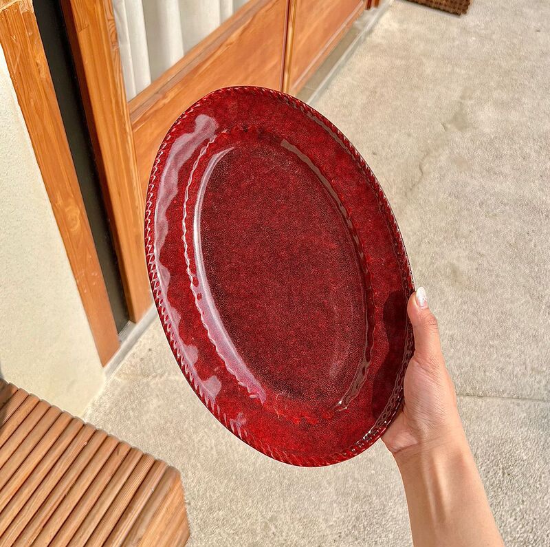 6~10"浅式盘 陶瓷窑变雾白釉 沙拉面包干果饭菜盘酒店后厨前|undefined