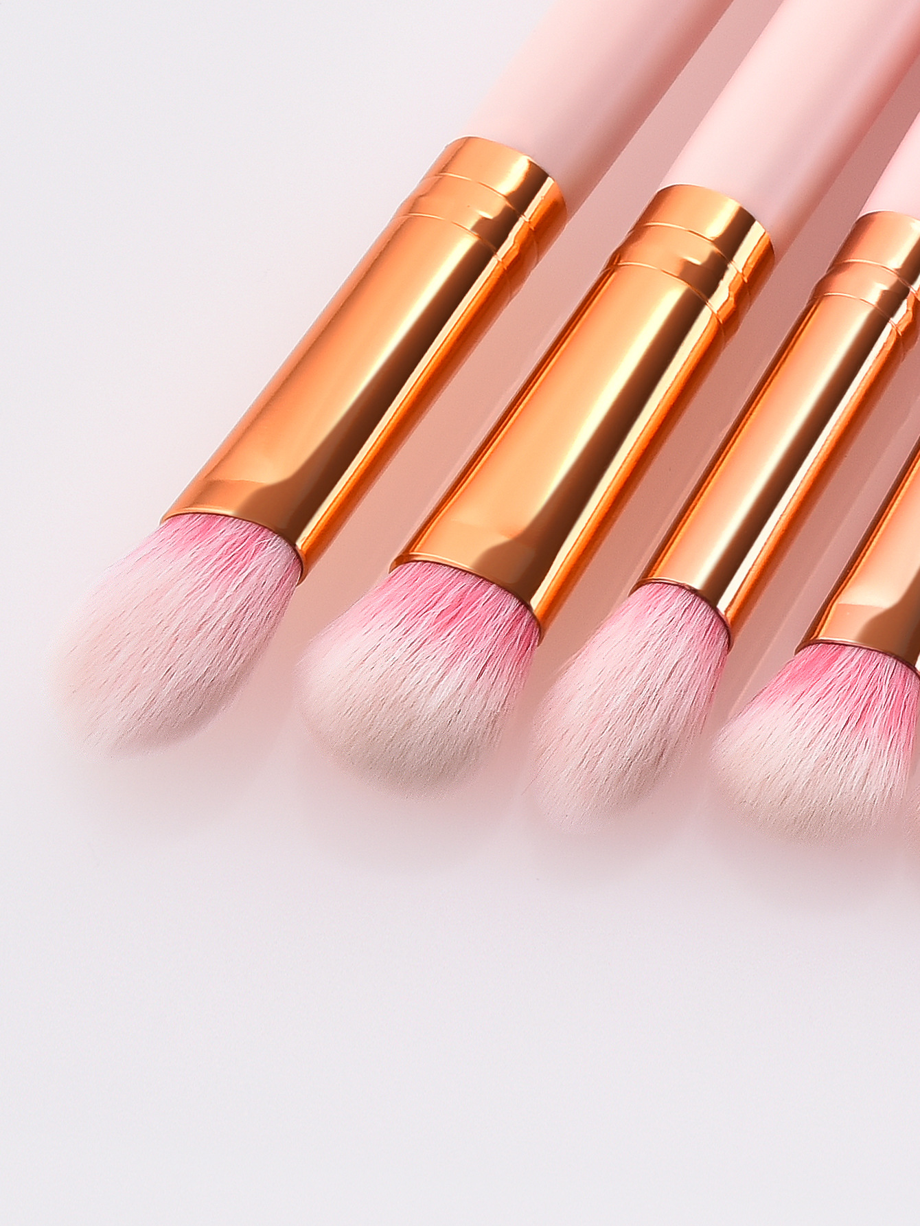 Conjunto de 15 pincéis de maquiagem rosa, incluindo pincel para sombra, pincel para corretivo, FINDCOLOR_voghion.com