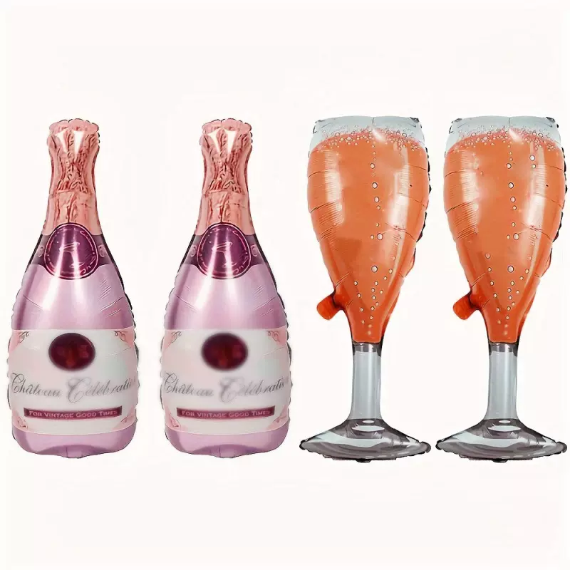 包邮现货厂家清仓新款大号酒杯酒瓶铝膜气球生日现场布置颜色随机