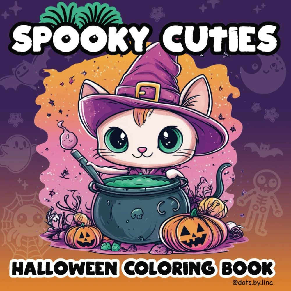 Раскраска (CocoWyo) Spooky Cutie — взрослая и подростковая граффити-иллюстрационная книга, различные цвета обложки
