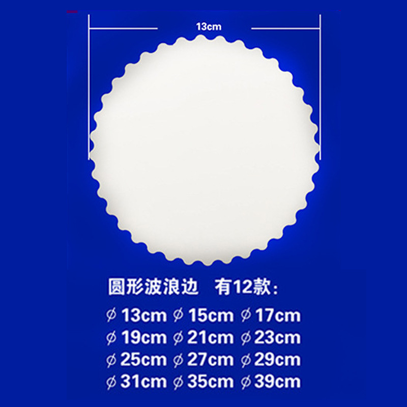 Pastel de papel de la almohadilla inferior patrón de apoyo almohadilla de tarjeta de oro cuadrado redondo triángulo mousse pad postre tarjeta de oro almohadilla de la torta