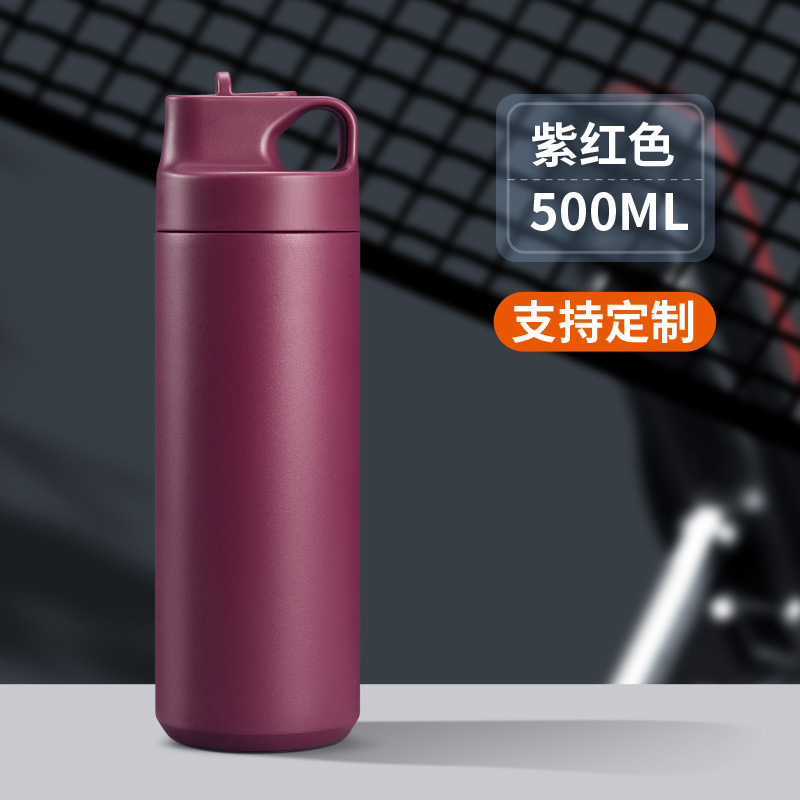 Taza de aislamiento de acero inoxidable 304 de doble capa transfronteriza personalizada con pajita, deportes al aire libre de gran capacidad, taza de coche de doble bebida image 10