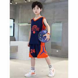 儿童篮球服套装男童24号科比球衣速干背心训练服12岁运动背心球服