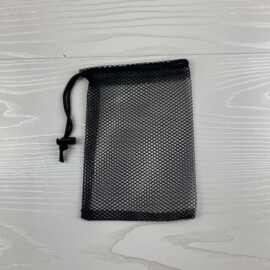 厂家批发束口抽绳黑色涤纶防尘收纳篮球玩具包装网眼布袋子现货