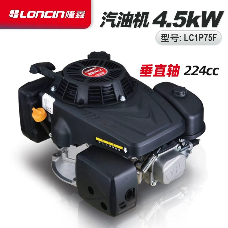 隆鑫LC1P75F垂直轴汽油机发动机4.5kw 224cc农业园林草坪机动力
