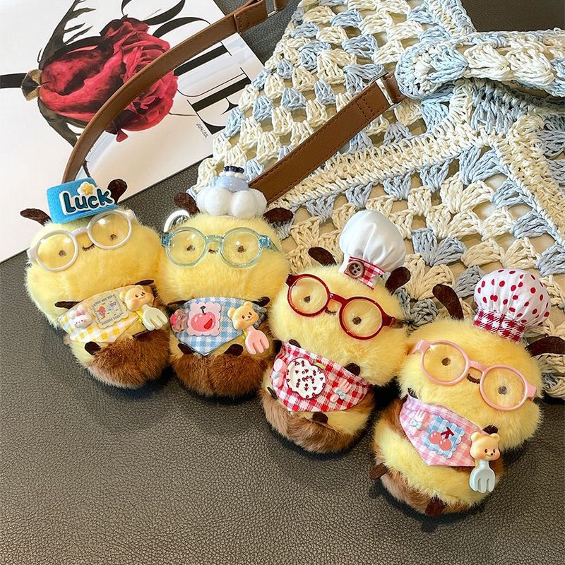 可爱变装蜜蜂毛绒玩偶挂件书包钥匙扣挂饰公仔生日礼物布娃娃礼品|undefined