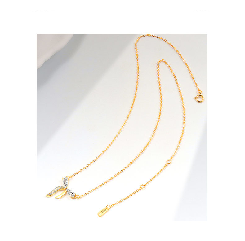 Zircon Inlay Material 925 Sterling Silver Zircon Cable Chain Inlay Geometric Necklace