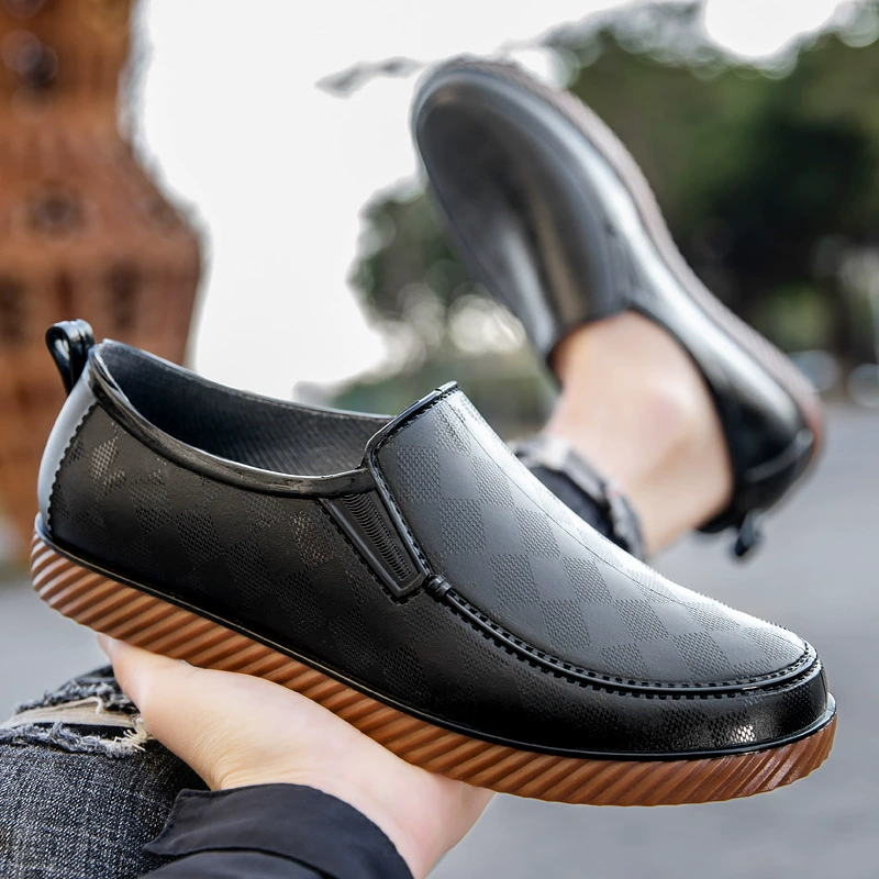 2025 новых мужских непромокаемых сапог с низким вырезом, неглубокие непромокаемые сапоги, кухонная обувь с короткими трубками, рабочая обувь, водонепроницаемая резиновая обувь, непромокаемые сапоги для моря.