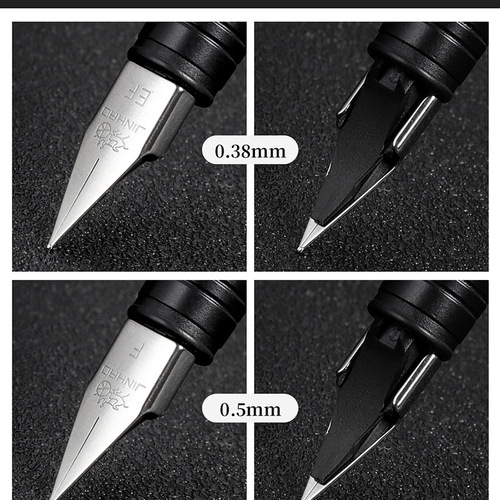 Factory Direct Sales Jinhao 65 Student Calligraphy Ink Sac Metal Stainless Steel Pen Simple Style with Logo