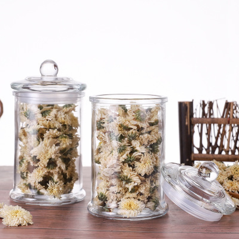 现货透明玻璃密封罐 加厚大口茶叶药材食品储物罐 五谷杂粮收纳罐