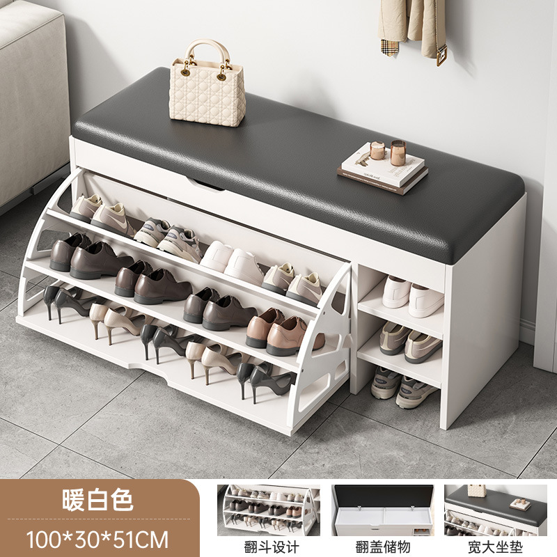 Taburete de cambio de zapatos para el hogar, taburete de asiento para el armario de zapatos de entrada, taburete de zapato de entrada integrado, taburete de zapato de entrada