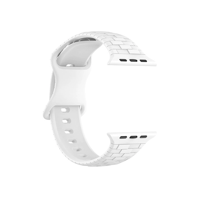 Подходит для Apple Ultra 2 ремешок из силикона с кирпичной текстурой, Apple Watch9, силиконовый браслет с восьмизначной пряжкой