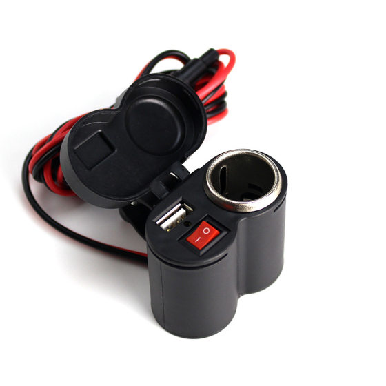 Factory wholesale motorcycle cigarette lighter waterproof modified accessories 12V cigarette lighter socket usb car phone charging