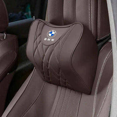 Car Seat Cushion X1X2Ix3X4X5L Waist Support 530Li Neck Pillow Seat Set Interior Supplies (Waist support) - 1-bmw-headrest-mocha-brown