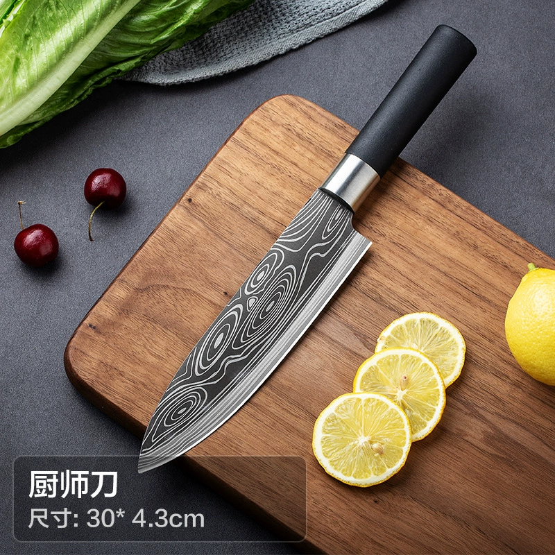 Немецкая кухня Kitz Kitchen Damascus лазерная полнота стали набор мебель сталь сталь стальной слот нож