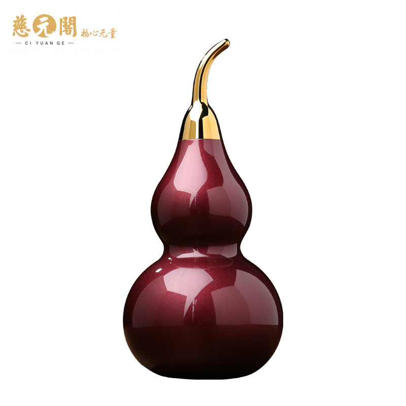 2025 새로운 황동 ZIJIN GOURD 장식품 거실 사무실 입구 ZHAOCAI 타운 하우스 고급 장식