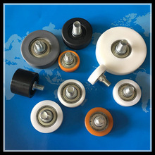 包胶包塑轴承轮滚轮带轴螺杆轴承滑轮胶轮尼龙轮导向轮