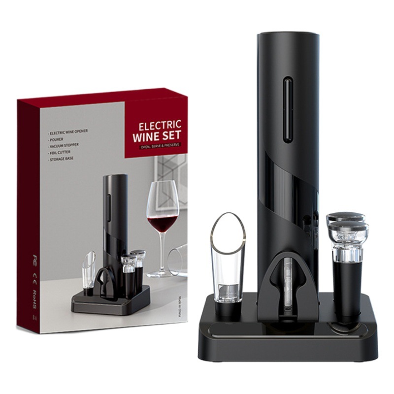 Nuevo abridor de botellas de base Empresa regalo de negocios de fin de año cinco en uno vino tinto vino conjunto base abridor de botellas eléctrico image 1