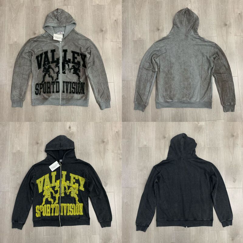 Vale Forever VALLEY ZIP UP HOODIE刺绣花开衫拉链卫衣美潮男女|undefined