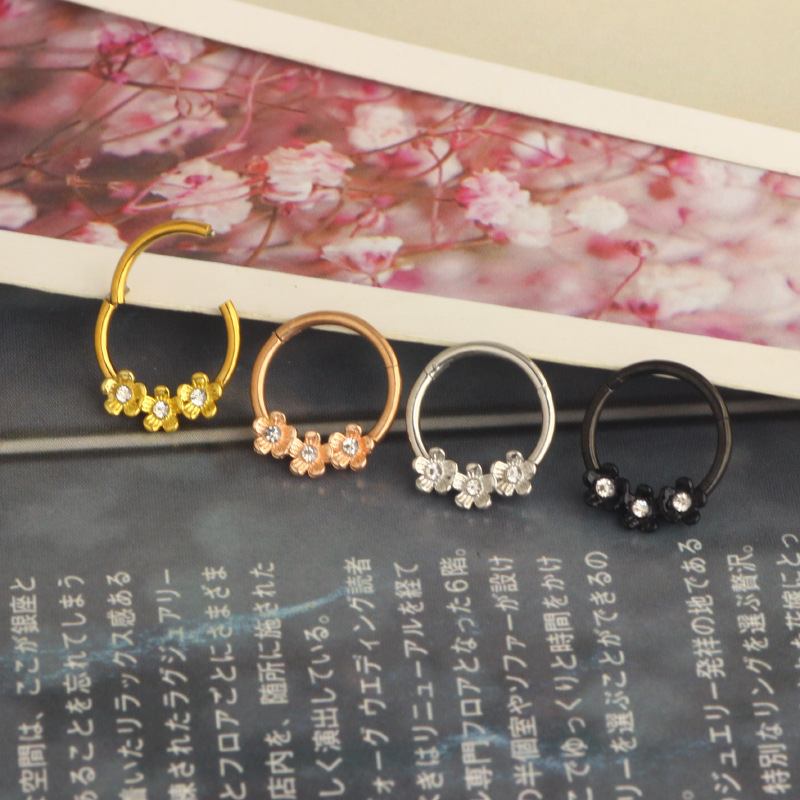 Labret piercing jewelry detail image