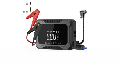 Hava nasosu vehicle tire inflator, emergency power - l9-black-power-assist-inflation-lighting