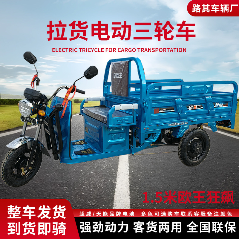 电动三轮车1便捷出行三蹦子矿区运输环卫厂家批发带斗载货电三轮