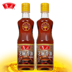 鲁花芝麻香油350ml*2瓶装凉拌芝麻油火锅蘸料香油家用厨房调味油