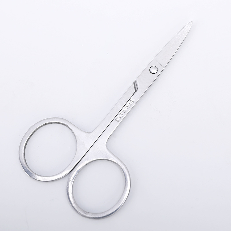 Cejas de corte de cejas, cejas de corte de nariz, acero inoxidable, punta redonda, pestañas, maquillaje, tijeras pequeñas para chicos
