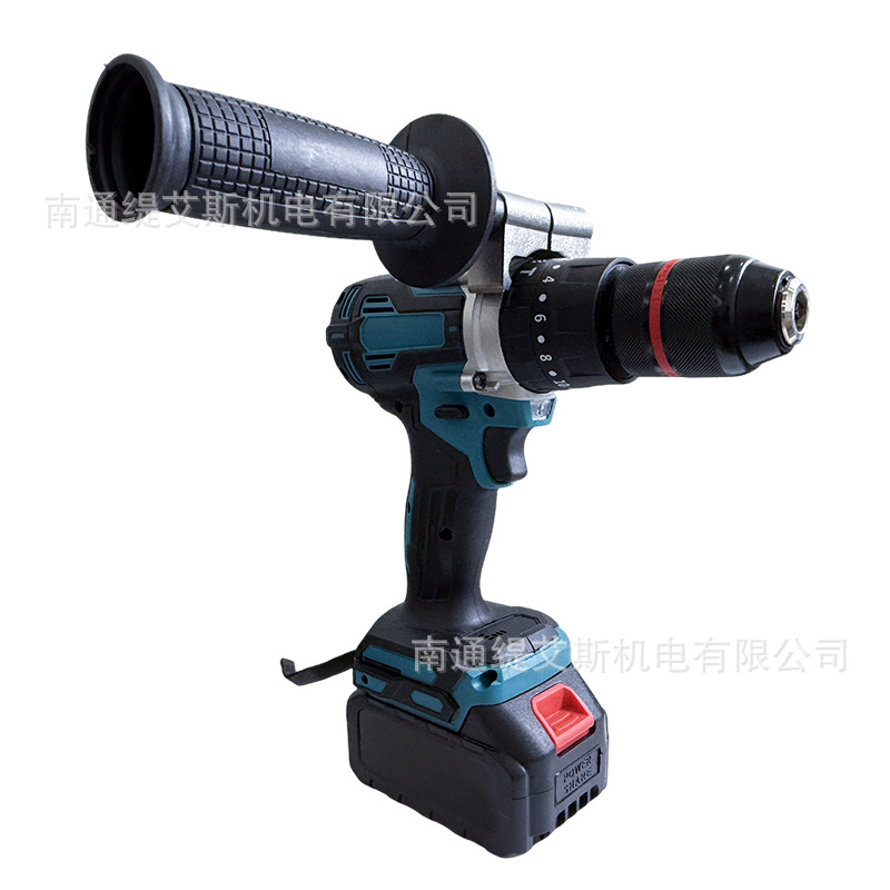 Taladro eléctrico sin escobillas de litio recargable para el hogar taladro de pistola de mano de alta potencia taladro de mano de 13mm taladro de impacto multifunción grado industrial