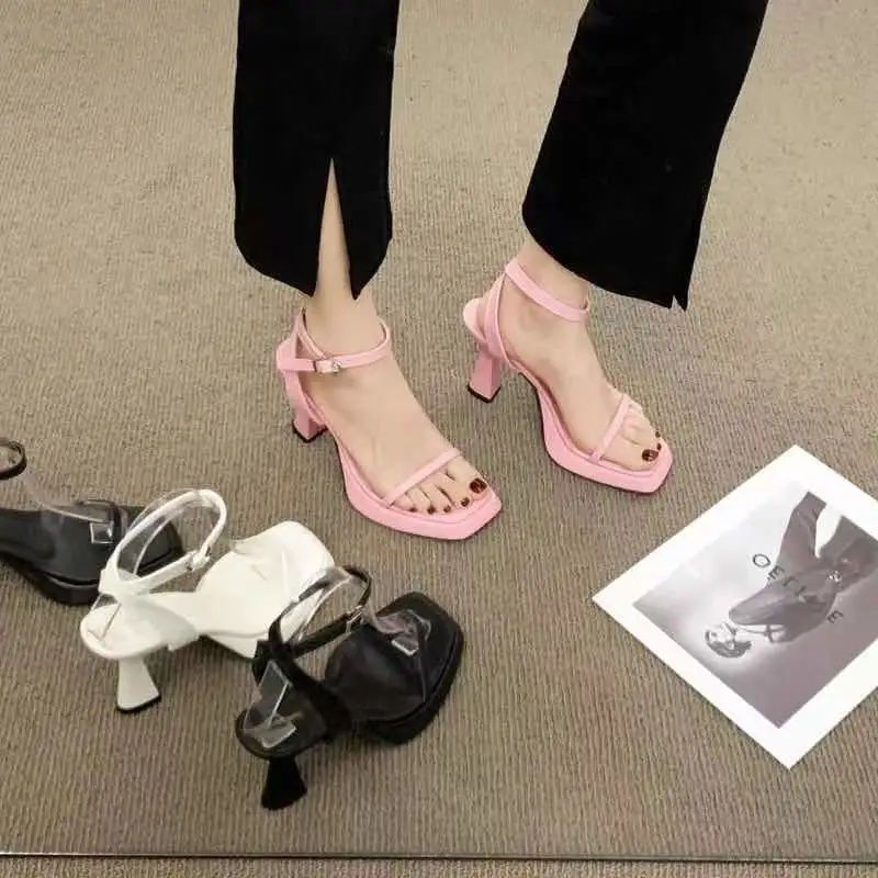 Sandals for Women 2022 Summer New Style Thin Heel Summer Niche Fashion Versatile Roman Shoes Fairy Style French High Heels