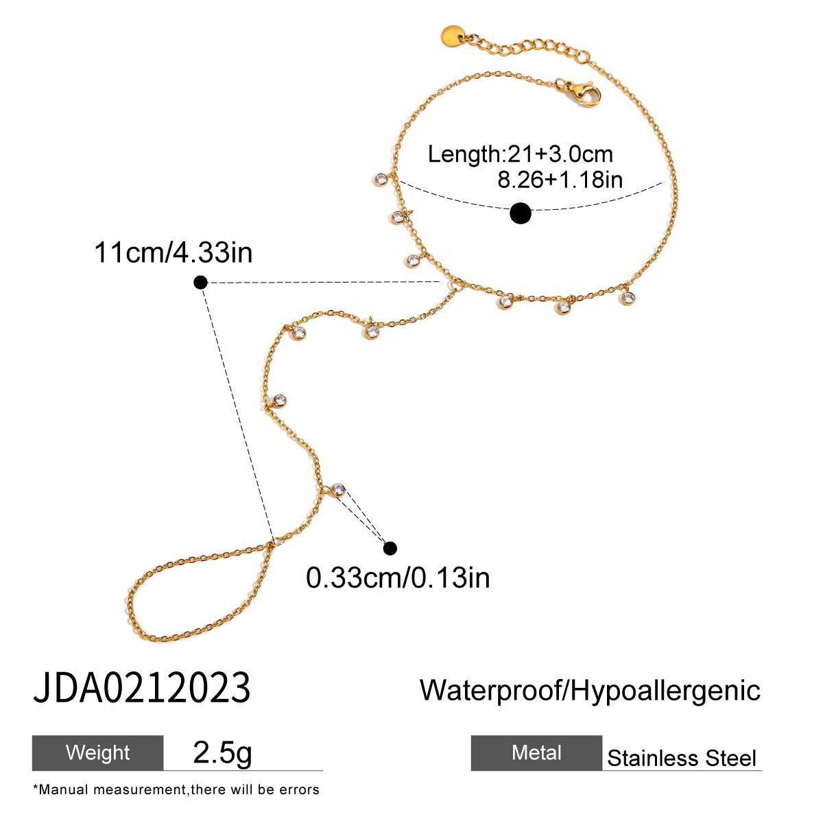 Wanxing Europa y América nicho transfronterizo playa de arena moderna clásica 18 quilates de oro acero inoxidable muchos zircones con pulseras de dedo pulseras de tobillas mujeres