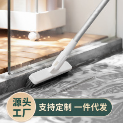 Ajiada bathroom floor brush, long-handled hard-bristled crevice brush, bathroom wall brush, toilet tile brush, dead corner cleaning brush