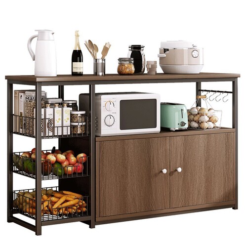 Sideboard kitchen shelf floor-standing multi-layer storage cabinet with door household cabinet multi-functional cabinet storage cabinet