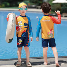 男童奥特曼分体泳衣2024夏装新款儿童速干弹力泳装宝宝夏天玩水