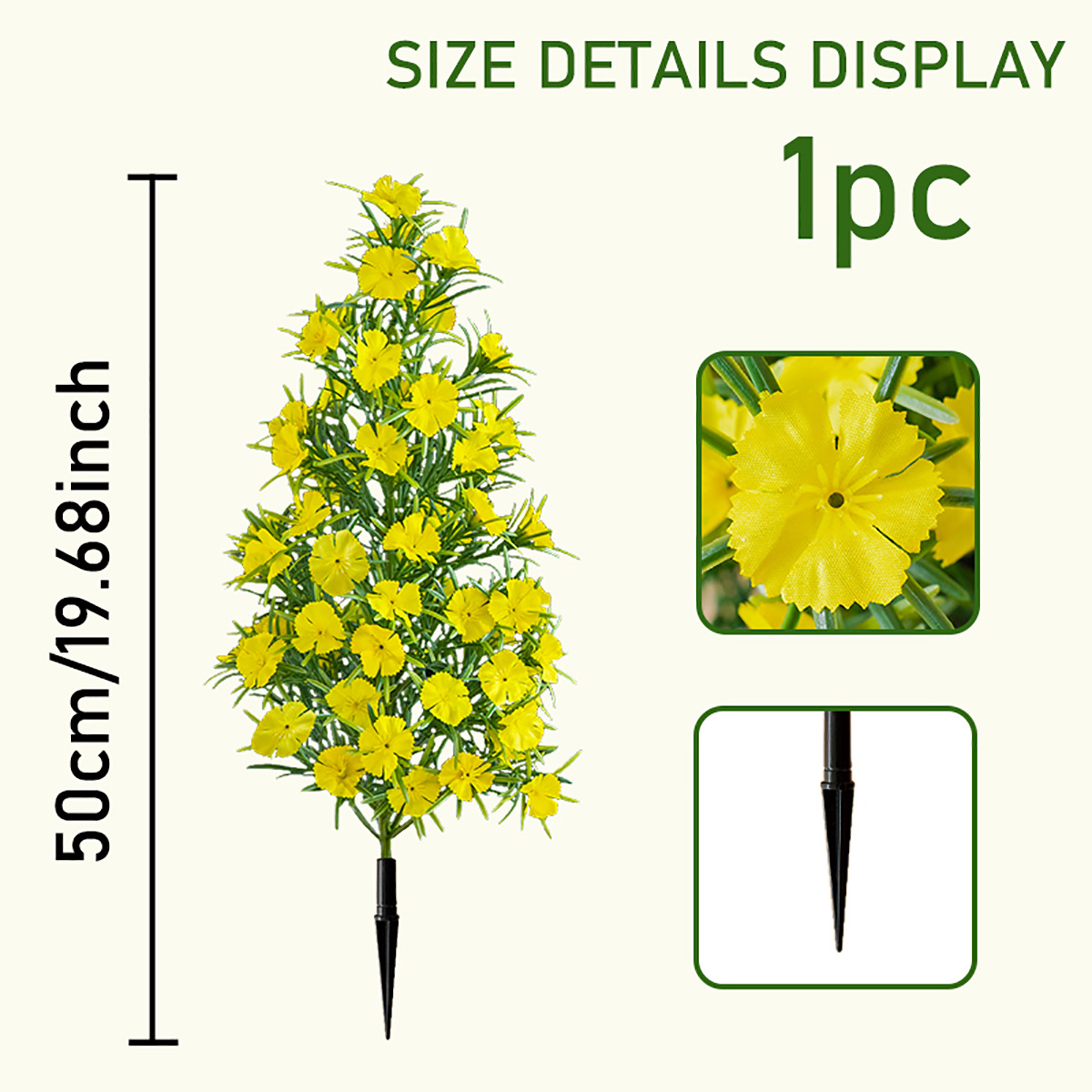 나무 노란색에 작은 카네이션 꽃