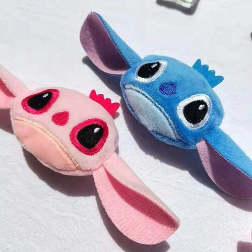 ins cartoon plush doll brooch Lilo and Stitch couple doll pin headband hair band doll accessories