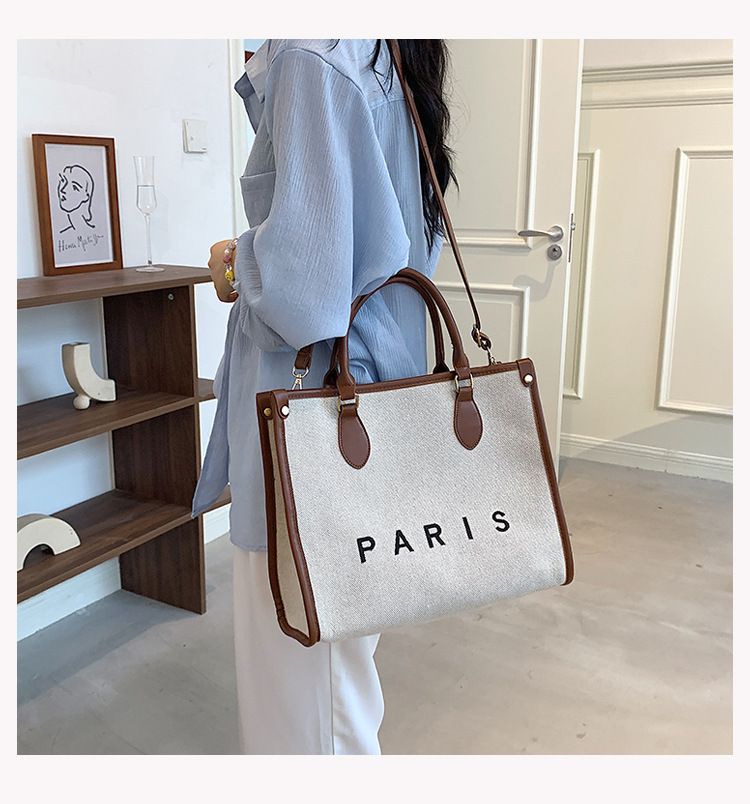 Nihaojewelry Wholesale Fashion Letter Paris Large Capacity Tote Bag display picture 119