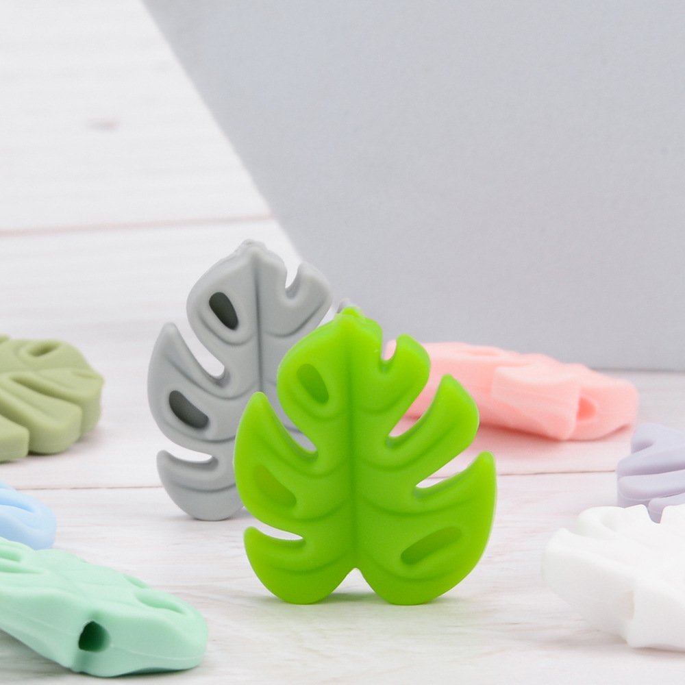 Nueva silicona granos grado alimenticio bebé teether chupete cadena hecha a mano DIY accesorios de joyería europea al por mayor
