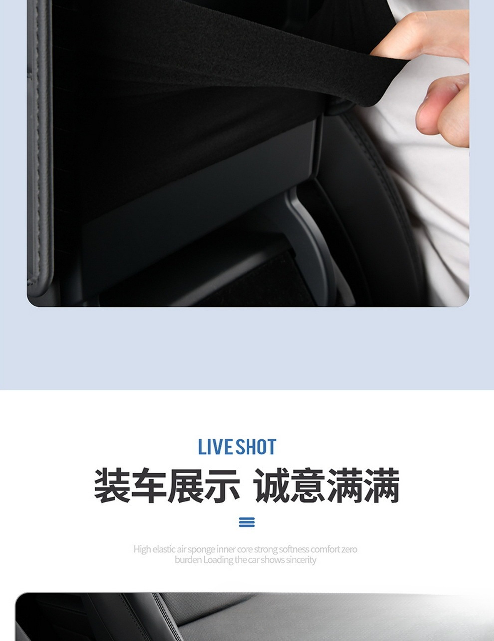 Manufacturer's in-stock, skin-friendly leather car armrest box heightening pad with memory foam filling, interior accessories, dropshipping and wholesale available