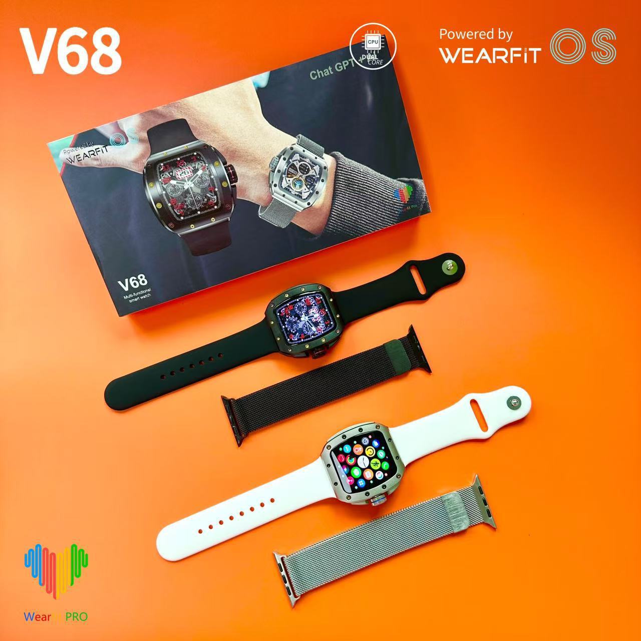 Cross-Border Best-Selling V68 Ultra Smart Watch Multi-Function Mechanical Watch Bluetooth Calling Gpt+Ai Function Private Model